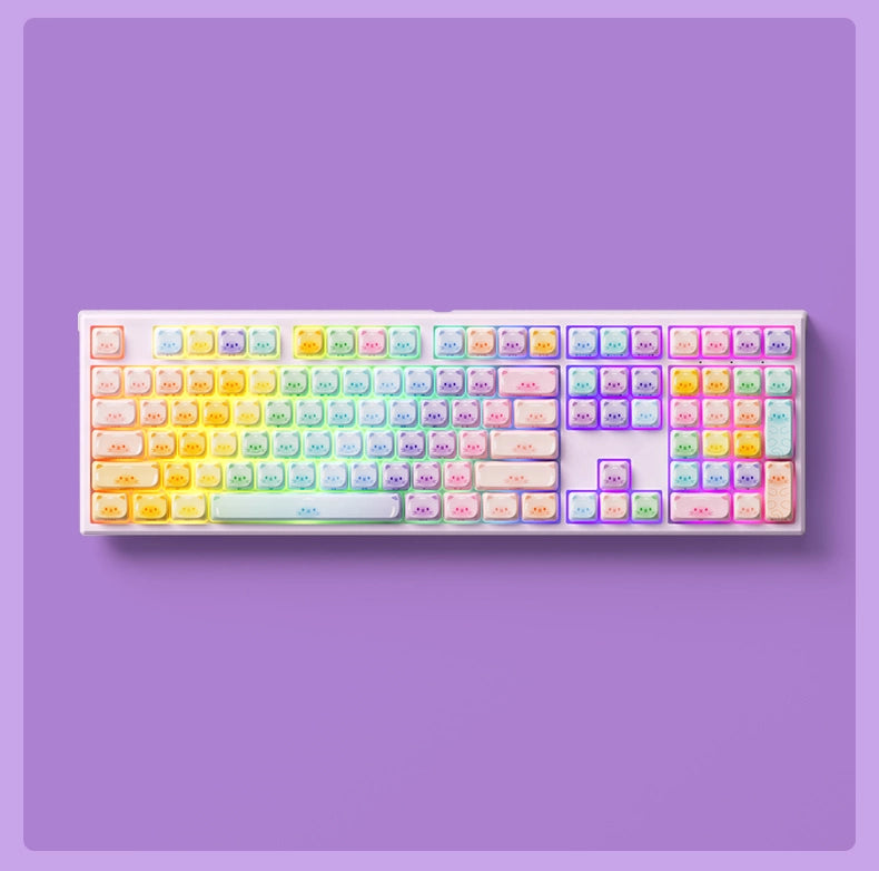 Kawaii Caitang Cat Theme Mechanical Keyboard