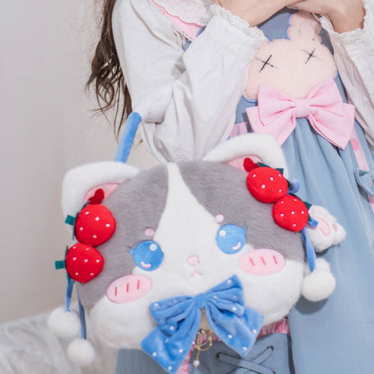 Kawaii Cartoon Cat Lolita Plush Bag