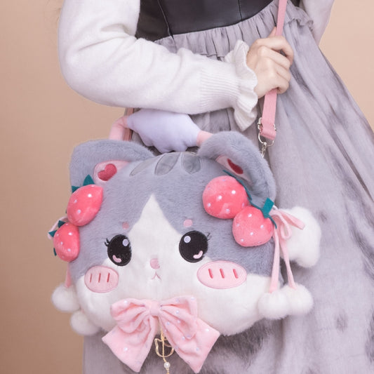 Kawaii Cartoon Cat Lolita Plush Bag