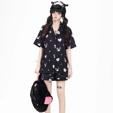 Kawaii Cartoon Cat Pajama Set