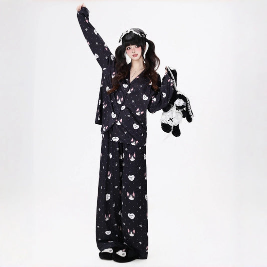 Kawaii Cartoon Cat Pajama Set