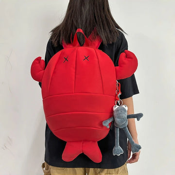 Kawaii Cartoon Lobster Large Capacity Backpack