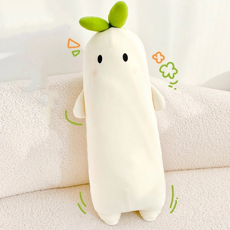 Kawaii Cartoon Radish-Shaped Pillow