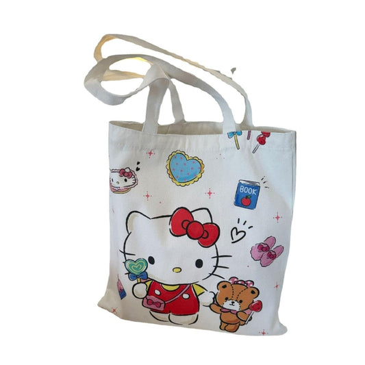 Kawaii Cartoon Sanrio Character Print Tote Bag