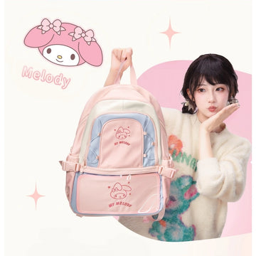 Sanrio Hello Kitty Kawaii School Backpack Large Capacity Student Bag