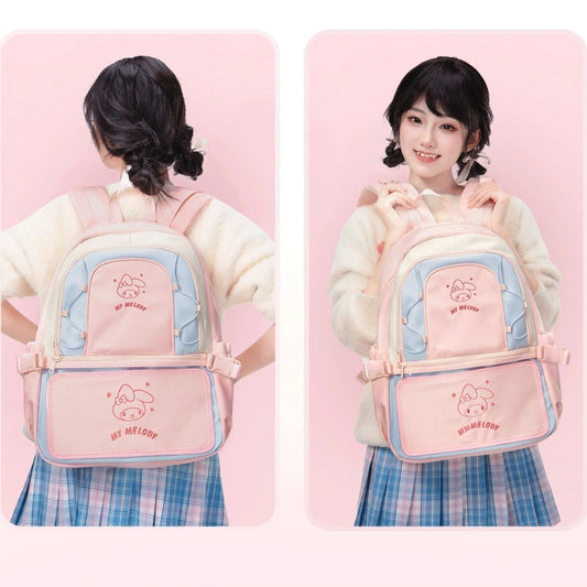 Sanrio Hello Kitty Kawaii School Backpack Large Capacity Student Bag