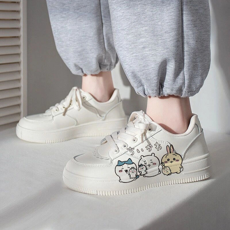 Kawaii Chiikawa Character Print Sneakers