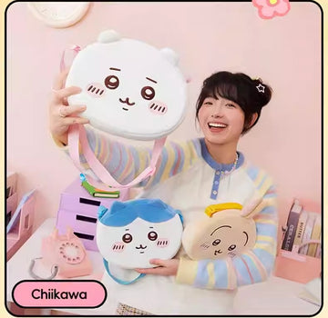 Kawaii Chiikawa Series Plush Messenger Bag