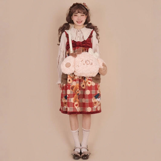Kawaii Chocolate-Colored Koala Plush Lolita Backpack