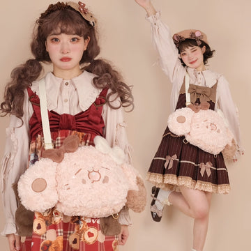Kawaii Chocolate-Colored Koala Plush Lolita Backpack