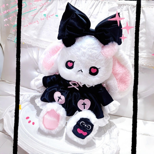 Kawaii Devil Bunny Plush Convertible Backpack