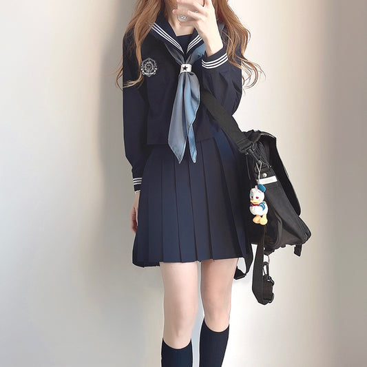 Kawaii Japanese College Style Blue JK Uniform Set