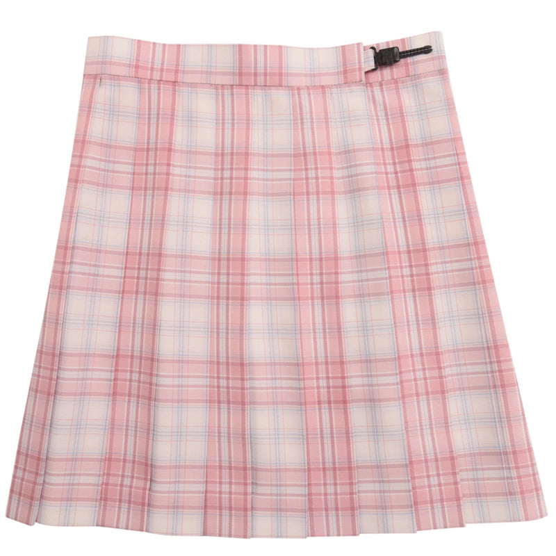 Kawaii Japanese Style Pink Plaid Skirt High Waist JK Skirt