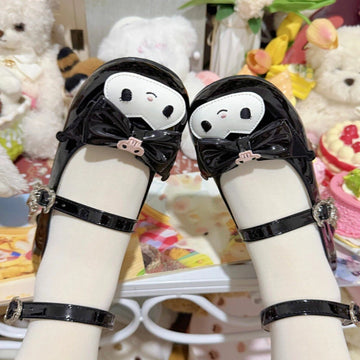 Kawaii Kuromi Bow Lolita Mary Jane Shoes