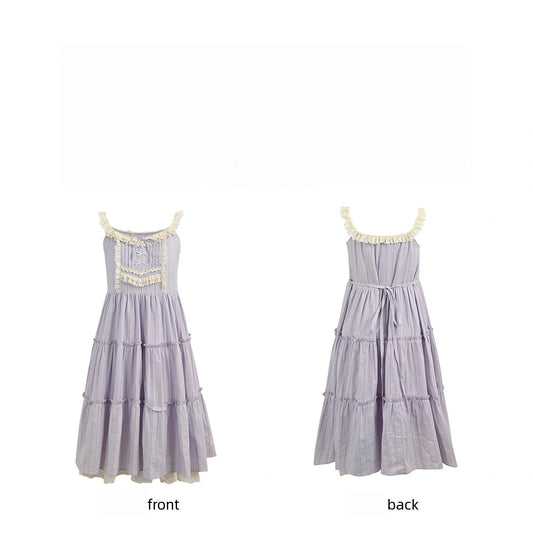 Kawaii Lace Tiered Two-Way Cami Dress