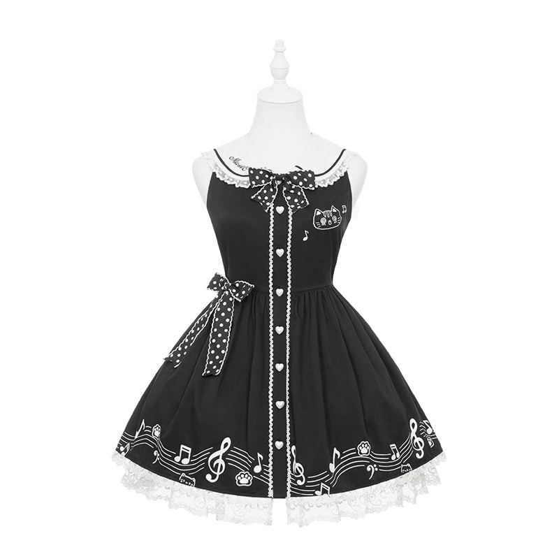 Kawaii Melody Cat Print Lolita Dress