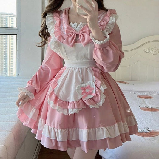 Kawaii Pink Lolita Maid Dress