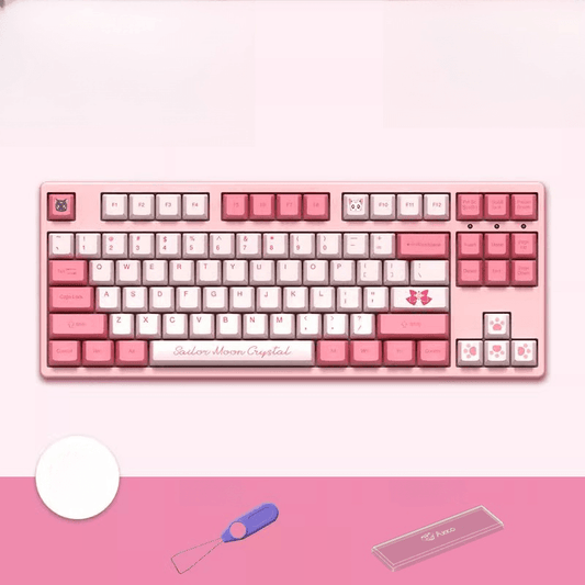 Kawaii Pink Sailor Moon Co-branded Mechanical Keyboard 87 Key