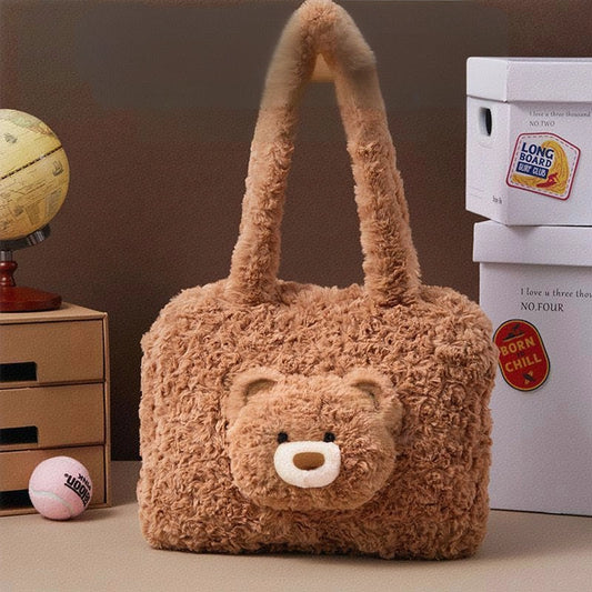 Kawaii Plush Cartoon Bear Computer Bag