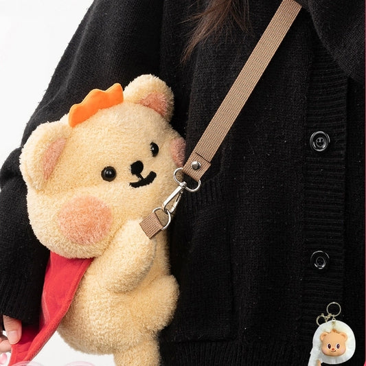 Kawaii Plush Cartoon Bear Doll Crossbody Bag