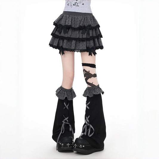 Kawaii Polka Dot Lace Cake Skirt