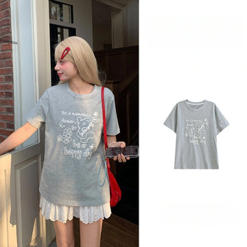 Kawaii Puppy Graphic Oversized T-Shirt