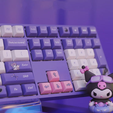 Kawaii Purple Kuromi Mechanical Keycaps Set