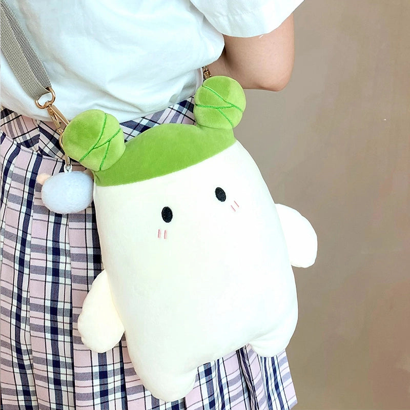 Kawaii Radish Plush Shoulder Bag