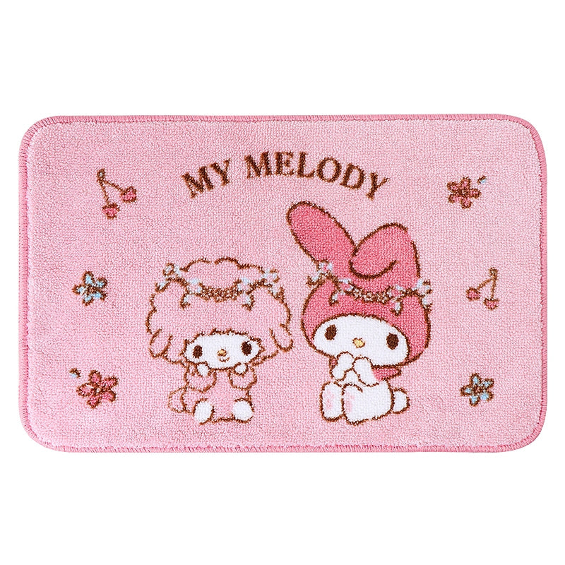 Kawaii Sanrio Cinnamoroll My Melody Flocked Floor Mat