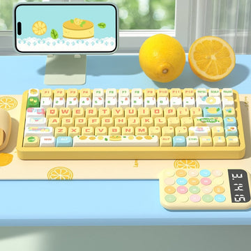 Kawaii Sea Salt Lemon Cheese Theme Keycaps