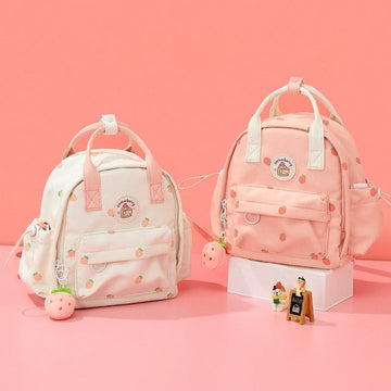 Kawaii Strawberry Tote Backpack