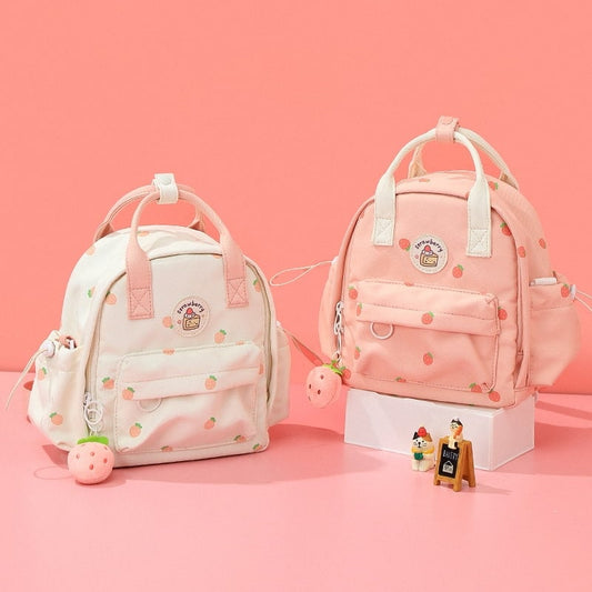 Kawaii Strawberry Tote Backpack