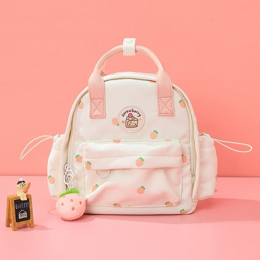 Kawaii Strawberry Tote Backpack