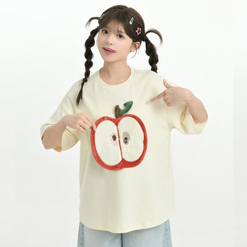 Kawaii Summer Cartoon Page Flip Apple T-Shirt