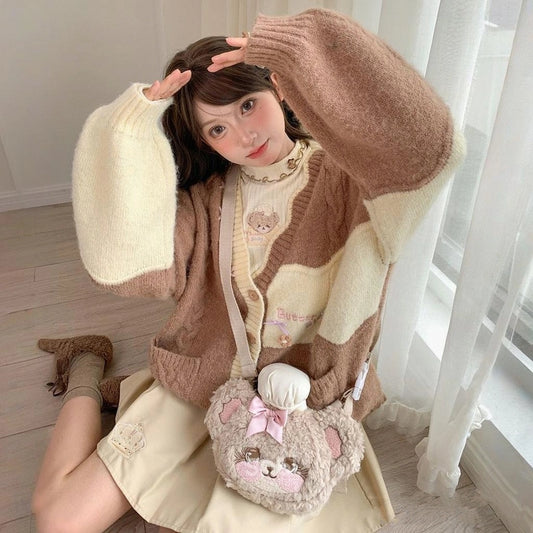 Kawaii Sweet Bear Plush Crossbody Bag