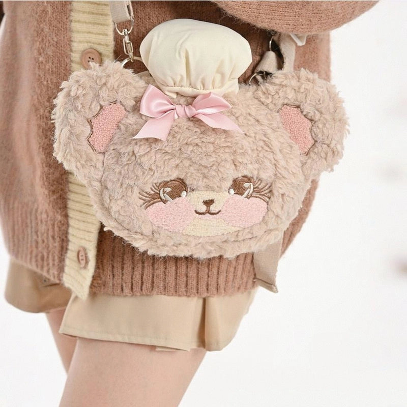 Kawaii Sweet Bear Plush Crossbody Bag