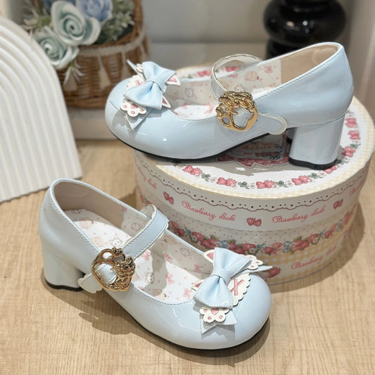 Kawaii Sweet Cartoon Cat Claw Bow Lolita Shoes