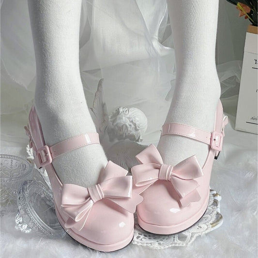 Kawaii Sweet Girly Style Bow Lolita Shoes