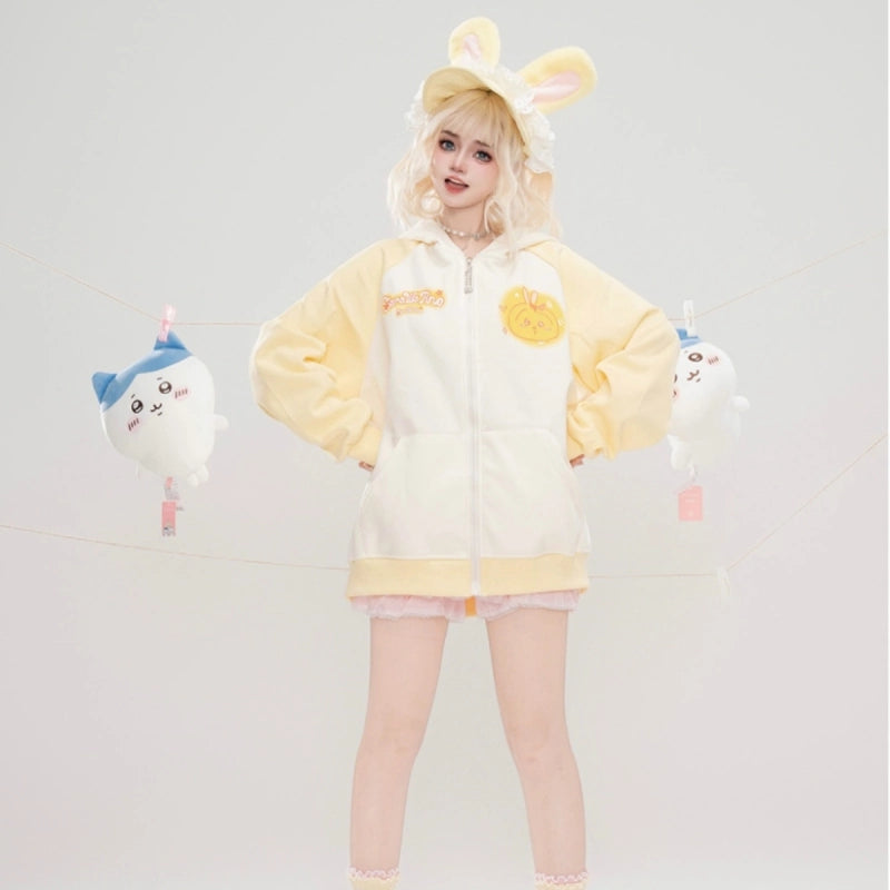 Kawaii Sweet Japanese Style Chiikawa Usagi Printed Sweatshirt