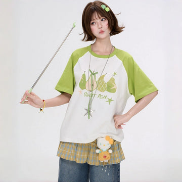 Kawaii Sweet Pear Raglan T-Shirt