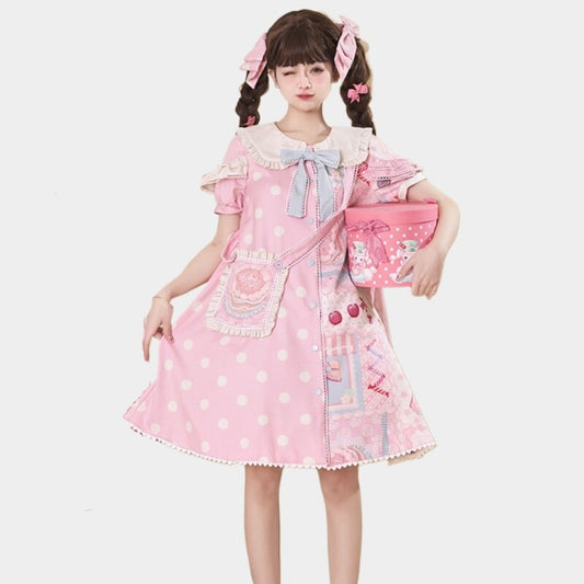 Kawaii Sweet Pink One-Piece Lolita Dress