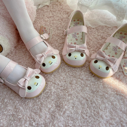 Kawaii Sweet Style Pink My Melody Round Toe Lolita Shoe