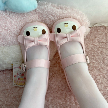 Kawaii Sweet Style Pink My Melody Round Toe Lolita Shoe