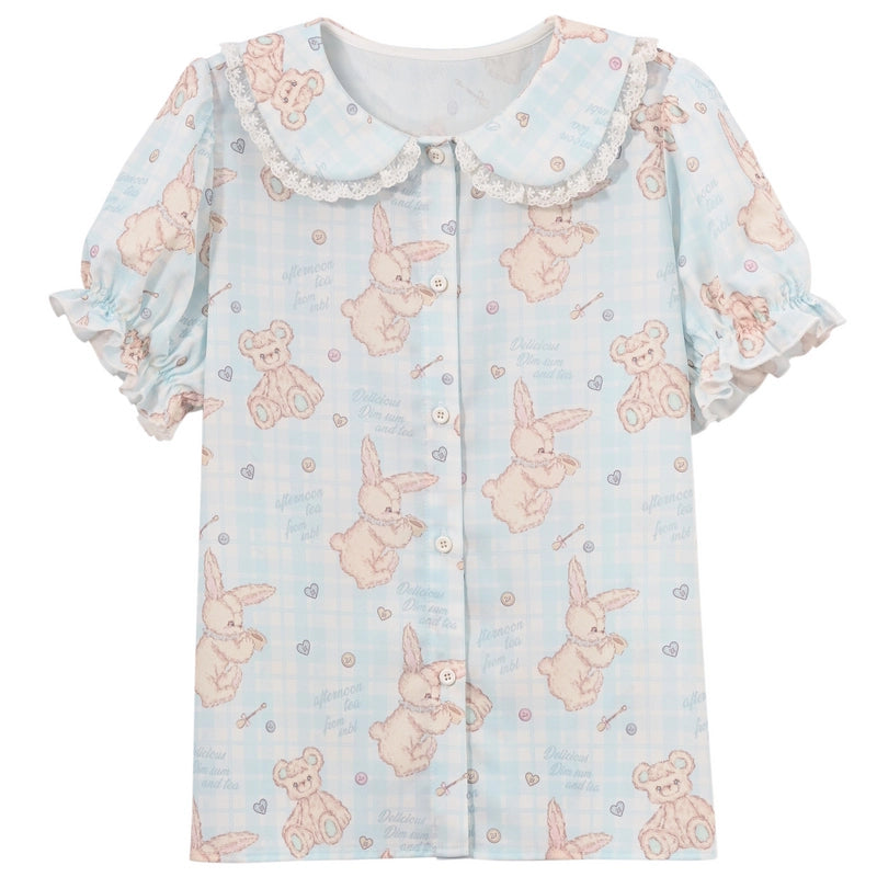 Kawaii Three-Dimensional Cartoon Bear Decoration Denim Overalls