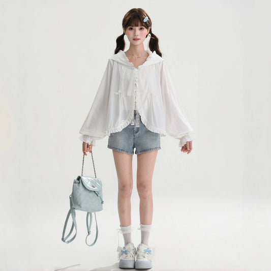 Kawaii UV Protection Hooded Cardigan