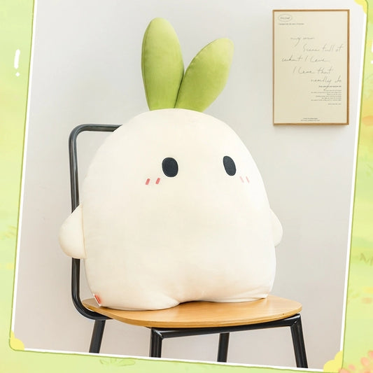 Kawaii White Cartoon Carrot Plush Toy