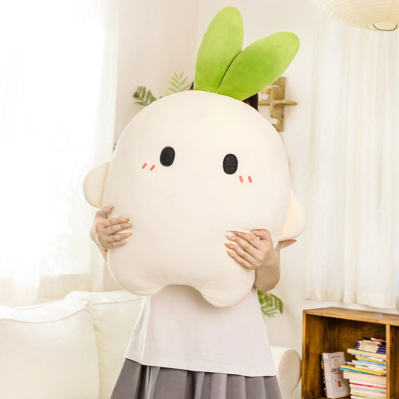 Kawaii White Cartoon Carrot Plush Toy