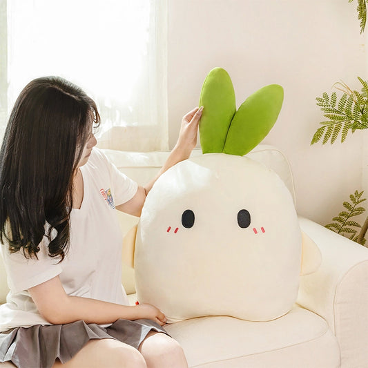 Kawaii White Cartoon Carrot Plush Toy