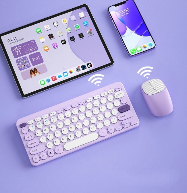 Kawaii Wireless Mouse and Keyboard Set