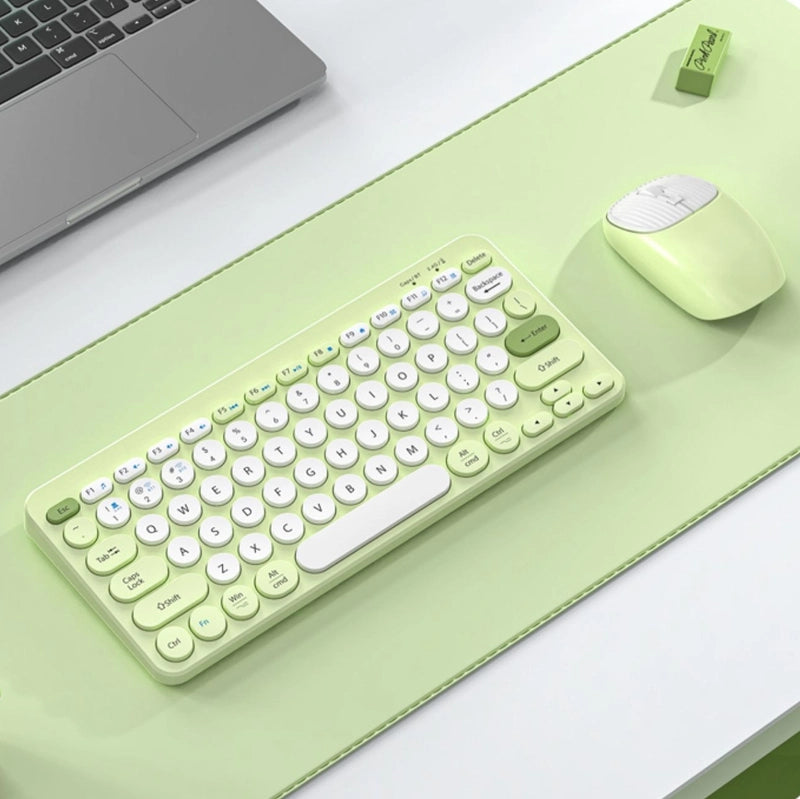 Kawaii Wireless Mouse and Keyboard Set